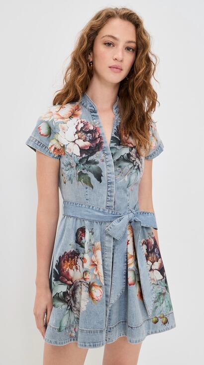Alice + Olivia Dresses & Skirts - ALICE + OLIVIA Lucy Mini Denim Shirt Dress